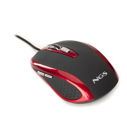 NGS Red tick rato USB Óptico 800 DPI mão direita REDTICK
