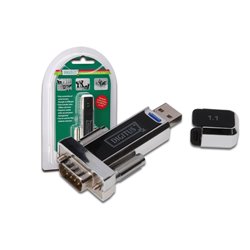 DIGITUS ADATTATORE USB 1.1 A/SERIALE RS232, 9 PIN, M/M