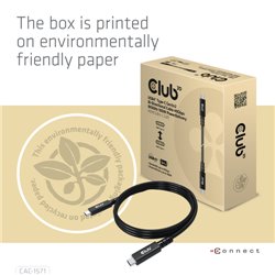 CLUB3D CAC-1571 USB cable 0.8 m USB4 Gen 3x2 USB C Black