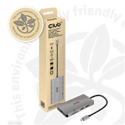 CLUB3D CSV-1593 interface hub USB 3.2 Gen 1 (3.1 Gen 1) Type-C 16200 Mbit/s Metallic