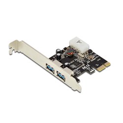 DIGITUS SCHEDA PCI-E 2 PORTE USB3.0 STAFFA LOW PROFILE