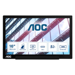AOC 01 Series I1601P monitor de ecrã 39,6 cm (15.6) Preto