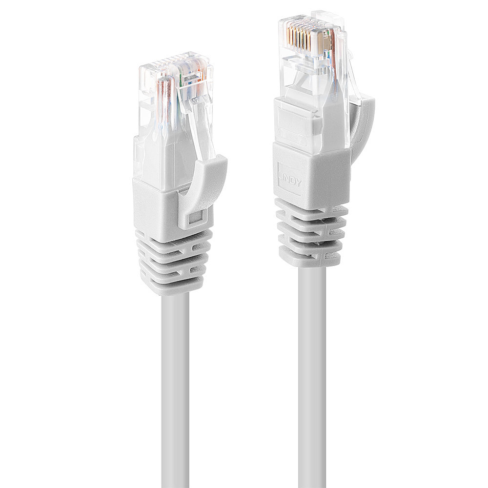 Lindy 3m CAT6 U/UTP Snagless Gigabit Network Cable Grey 