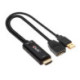 CLUB3D HDMI 2.0 TO DISPLAYPORT 1.2 4K60HZ HDR M/F ACTIVE ADAPTER Black CAC-1331
