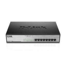 D-Link DGS-1008MP switch de rede Não-gerido Gigabit Ethernet (10/100/1000) Power over Ethernet (PoE) 1U Preto