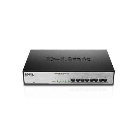 D-Link DGS-1008MP switch de rede Não-gerido Gigabit Ethernet (10/100/1000) Power over Ethernet (PoE) 1U Preto