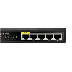 D-Link DES-1005P switch No administrado Energía sobre Ethernet (PoE) Negro