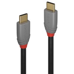 Lindy 36902 câble USB 1,5 m USB C Noir, Gris