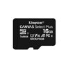 KINGSTON MICRO SDHC 16GB CANVAS SELECT 80R CL10 UHS-I CON ADATTATORE SD SDCS2/16GB