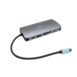 I-TEC NANO DOCKING STATION USB-C HDMI-VGA CON PORTA LAN, POWER DELIVERY 100W, RIVESTIMENTO IN METALLO