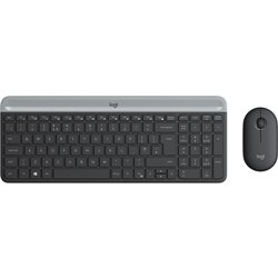 Logitech Slim Wireless Keyboard and Mouse Combo MK470 Tastatur USB QWERTY Italienisch Graphit 920-009196