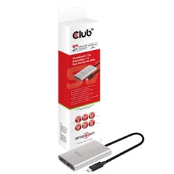 CLUB3D Thunderbolt™ 3 a dos pantallas Displayport™ 1.2 4K 60Hz CSV-1577