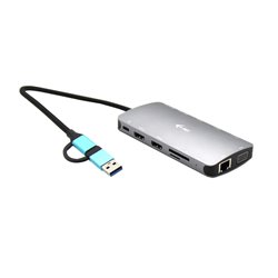 I-TEC DOCKING STATION USB 3.0 USB-C/TB3 3X DISPLAY METAL NANO DOCK WITH LAN, PD 100 W