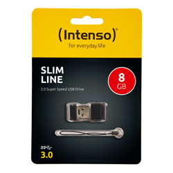 Intenso Slim Line unidad flash USB 8 GB USB tipo A 3.2 Gen 1 (3.1 Gen 1) Negro 3532460
