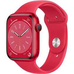 APPLE WATCH SERIES 8 GPS + CELLULAR 41MM (PRODUCT)RED ALUMINIUM CASE WITH (PRODUCT)RED SPORT BAND - MNJ23TY/A