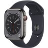 APPLE WATCH SERIES 8 GPS + CELLULAR 41MM GRAPHITE STAINLESS STEEL CASE WITH MIDNIGHT SPORT BAND - RE