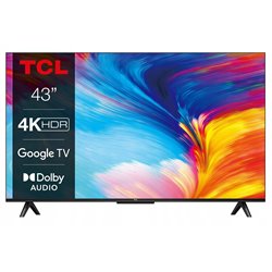 TCL 43P631 TV 43 pouces 4K HDR SMART ANDROID TV AVEC GOOGLE TV, couleur NOIR