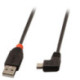 Lindy 31971 cabo USB 1 m USB 2.0 USB A Mini-USB B Preto