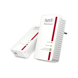 FRITZPowerline 1240E WLAN 1200 Mbit/s Eingebauter Ethernet-Anschluss Rot, Weiß 2 Stück(e) 20002755