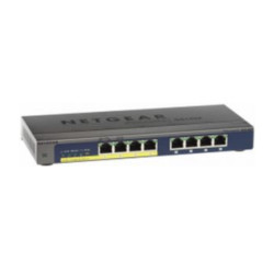NETGEAR GS108PP No administrado Gigabit Ethernet (10/100/1000) Energía sobre Ethernet (PoE) Negro GS108PP-100EUS