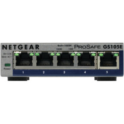 NETGEAR GS105E-200PES network switch Managed L2/L3 Gigabit Ethernet (10/100/1000) Grey