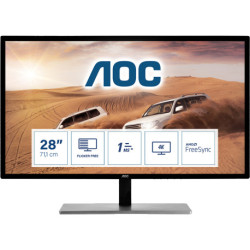 AOC 79 Series U2879VF Monitor PC 71,1 cm 28 3840 x 2160 Pixel 4K Ultra HD LCD Argento, Nero