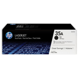 HP 35A 2-pack Black Original LaserJet Toner Cartridges CB435AD