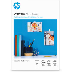 HP Papel fotográfico brillante Everyday100 hojas/10 x 15 cm CR757A