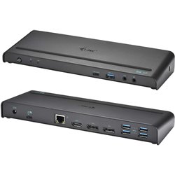 I-TEC DOCKING STATION USB-C / USB 3.0 3x 4K, UNIVERSALE, 2x DP, 1x HDMI (SOLO VIA USB-C), 1x LAN, 5x USB 3.0 CATRIPLE4KDOCKPDIT
