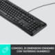 Logitech K120 Corded Keyboard teclado USB QWERTY Italiano Negro 920-002492