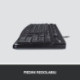 Logitech K120 Corded keyboard USB QWERTY Italian Black 920-002492