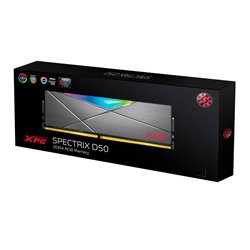 ADATA RAM GAMING XPG SPECTRIX D50G 8GB(1x8GB) DDR4 3600MHZ RGB, CL18-22-22, TUNGSTEN GREY
