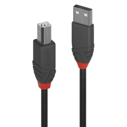 Lindy 36672 USB Kabel 1 m USB 2.0 USB A USB B Schwarz