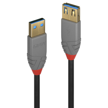 Lindy 2m USB 3.2 Type A Extension Cable, Anthra Line 36762