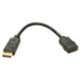 Lindy 41005 adaptador de cable de vídeo 0,15 m DisplayPort HDMI Negro