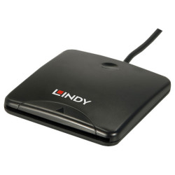 Lindy 42768 lecteur de carte magnétique Noir USB