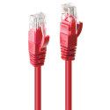 Lindy 2m Cat.6 U/UTP Cable, Red 48033