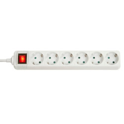 Lindy 73103 power extension 6 AC outlets Indoor White