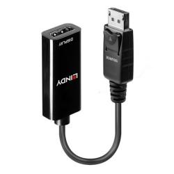 Lindy 41718 adaptador de cabo de vídeo 0,15 m DisplayPort HDMI Preto