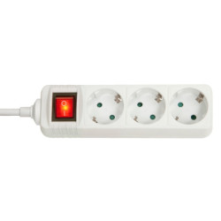 Lindy 73101 power extension 3 AC outlets Indoor White