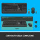 Logitech Advanced MK540 teclado Rato incluído USB QWERTY Italiano Preto, Branco 920-008679