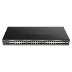 D-Link DGS-1250-52XMP commutateur réseau Géré L3 Aucun Connexion Ethernet, supportant l'alimentation via ce port PoE Noir