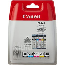 Canon Multipack de cartouches d'encre pigmentée PGI-580BK/CLI-581 BK/C/M/Y 2078C005