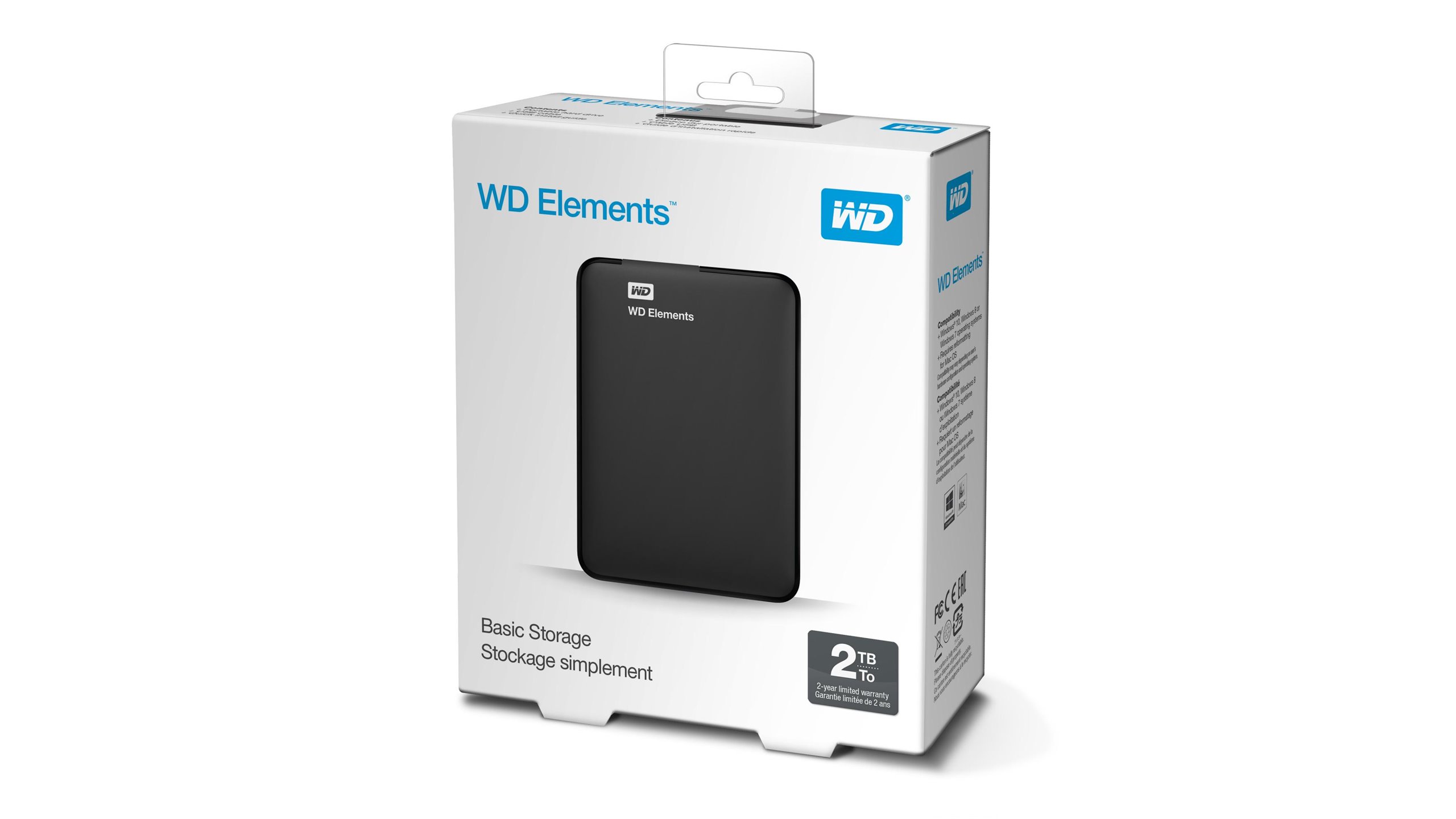 ポータブルHDD WD Elements Portable 2TB USB3.0 - PC周辺機器