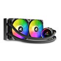 Sharkoon S80 RGB Computer case, Processor All-in-one liquid cooler 12 cm Black 1 pc(s) S80 AIO