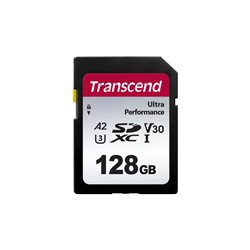 TRANSCEND MEMORY CARD 128GB SD Card UHS-I U3 A2 Ultra Performance TS128GSDC340S