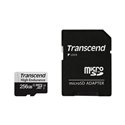 TRANSCEND MEMORY CARD 256GB microSD w/ adapter U3, High Endurance TS256GUSD350V