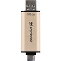 Transcend JetFlash 930C USB-Stick 512 GB USB Type-A / USB Type-C 3.2 Gen 1 (3.1 Gen 1) Gold TS512GJF930C