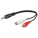 PureLink LP-AA110 cable de audio 0,1 m 3,5mm 2 x RCA Negro W50600