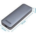Vultech GS-NVMETC Caixa para Discos Rígidos Compartimento SSD Cinzento M.2